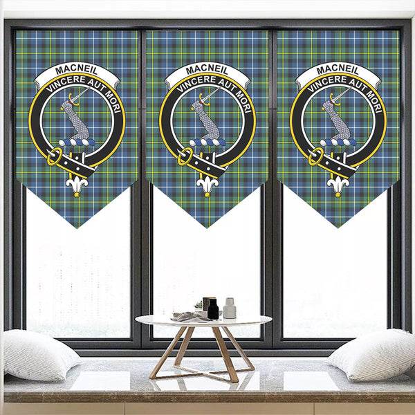 MacNeill of Barra Ancient Tartan Classic Crest Pennant