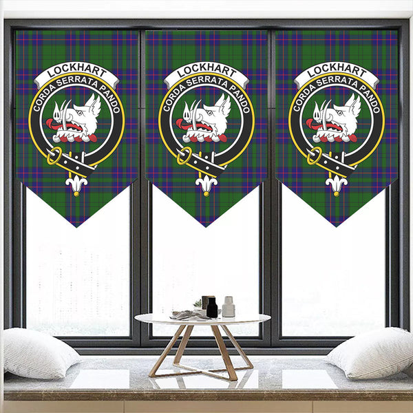 Lockhart Modern Tartan Classic Crest Pennant