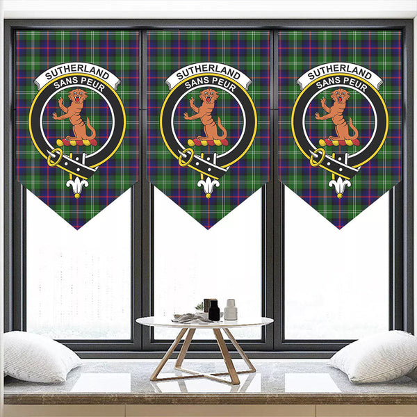 Sutherland Modern Tartan Classic Crest Pennant