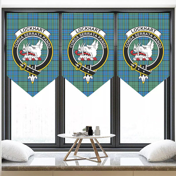 Lockhart Tartan Classic Crest Pennant