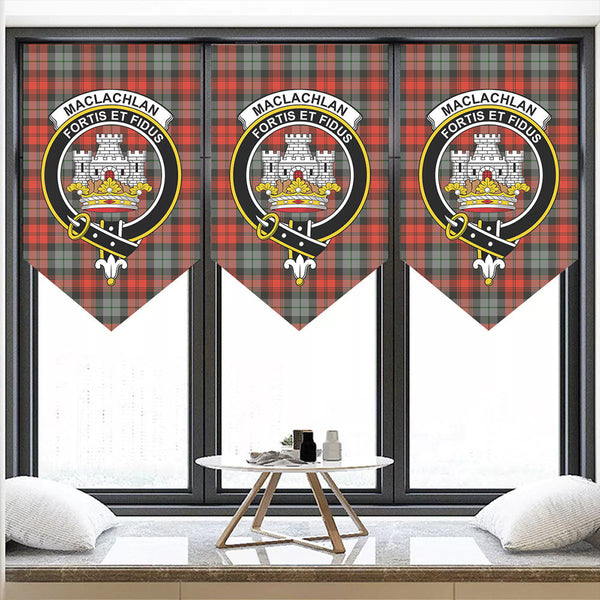 MacLachlan Weathered Tartan Classic Crest Pennant