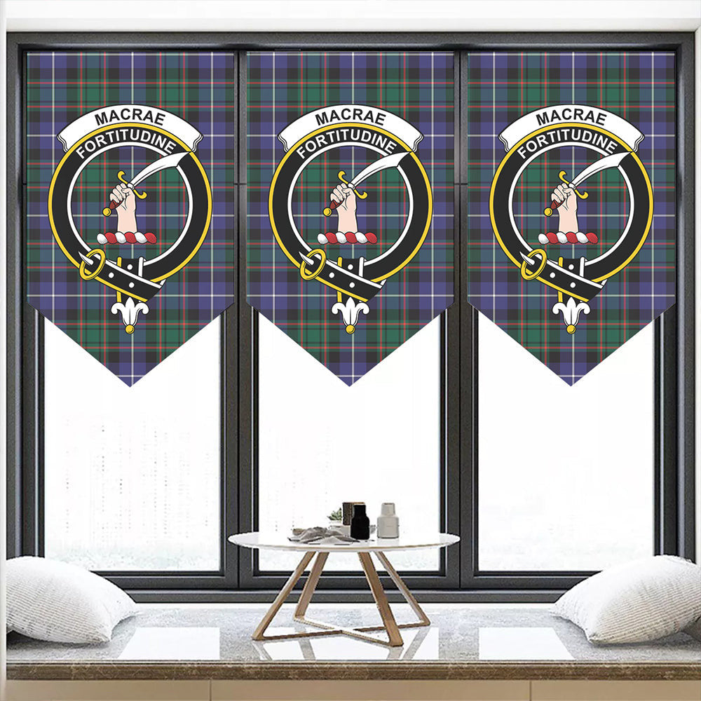 MacRae Hunting Modern Tartan Classic Crest Pennant