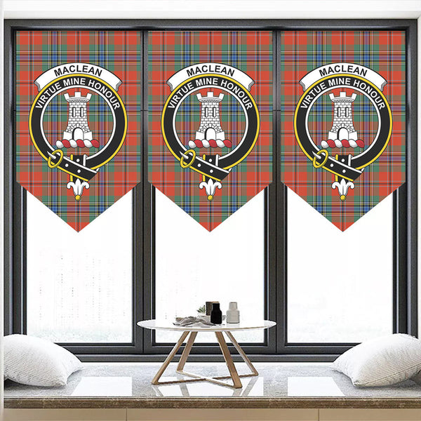 MacLean of Duart Ancient Tartan Classic Crest Pennant