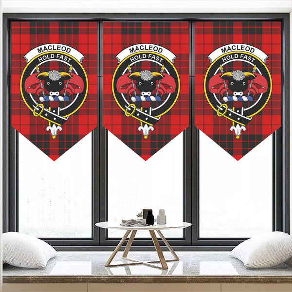 MacLeod of Raasay Tartan Classic Crest Pennant