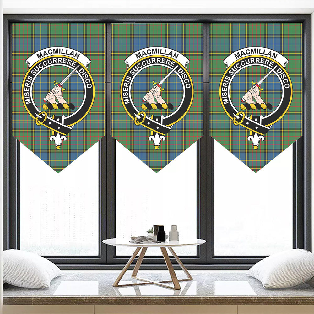 MacMillan Hunting Ancient Tartan Classic Crest Pennant