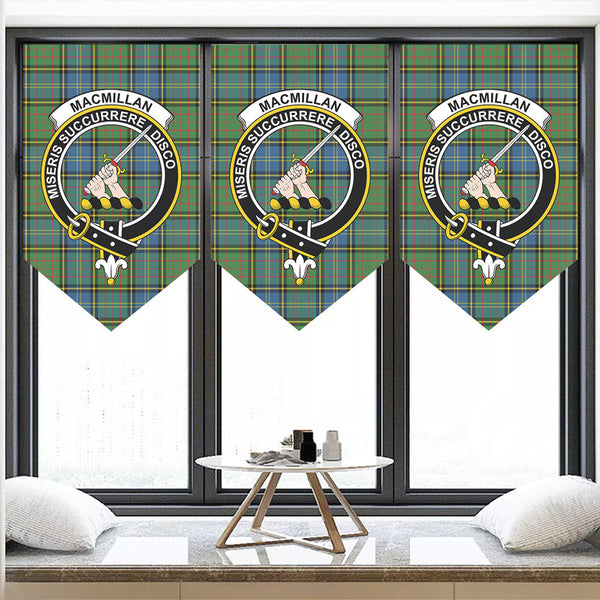 MacMillan Hunting Ancient Tartan Classic Crest Pennant