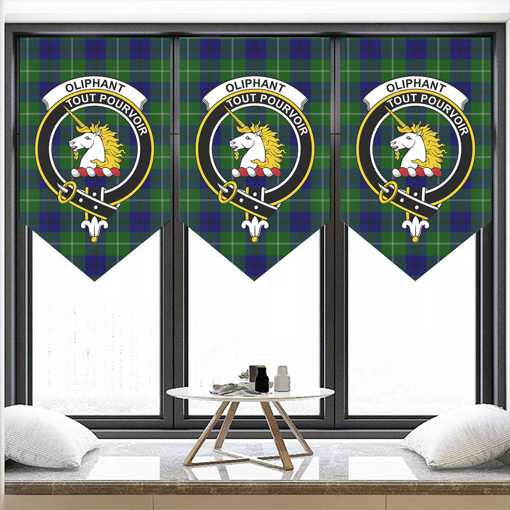 Oliphant Modern Tartan Classic Crest Pennant