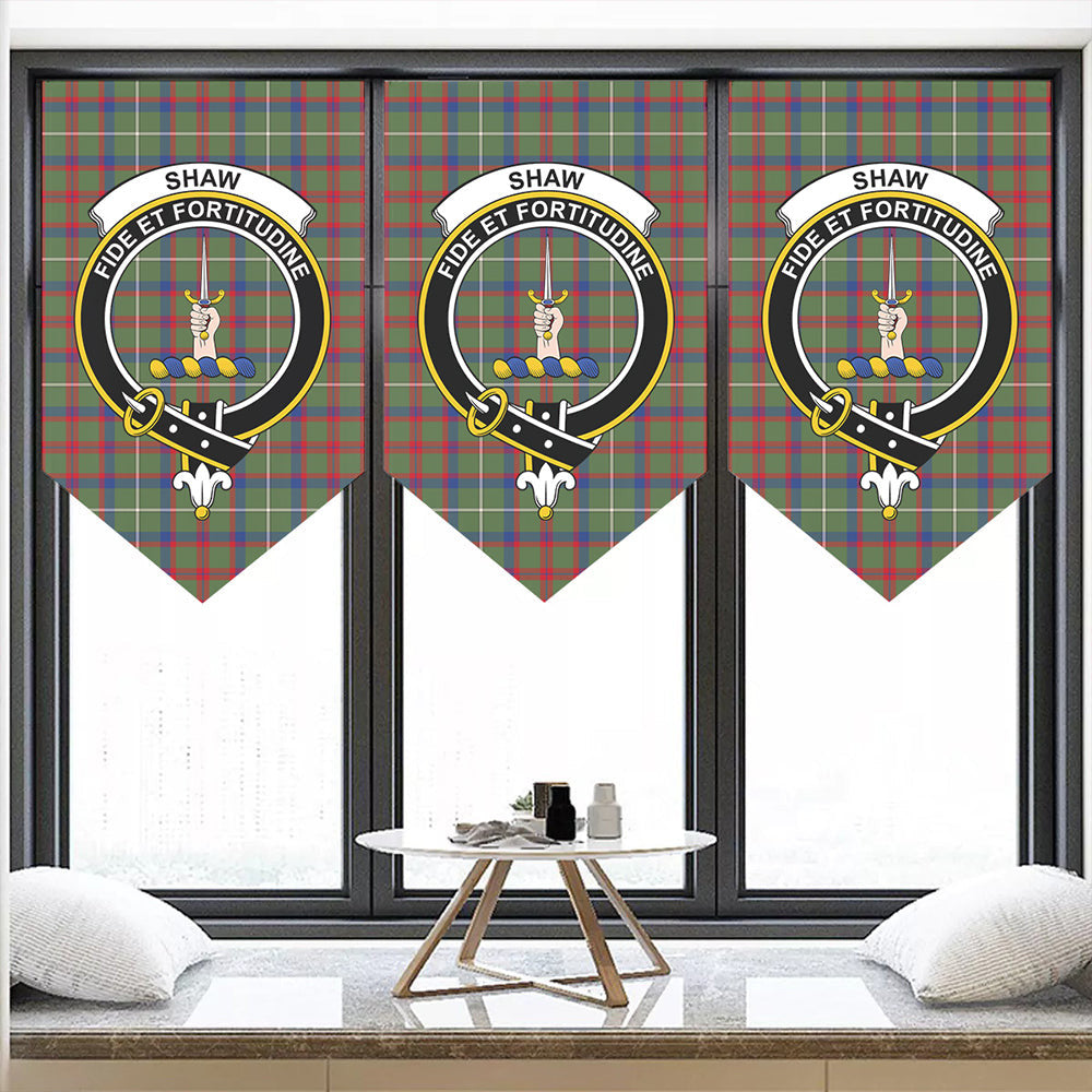 Shaw Green Modern Tartan Classic Crest Pennant