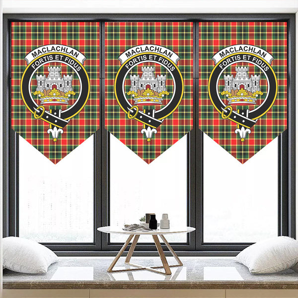 MacLachlan Hunting Modern Tartan Classic Crest Pennant