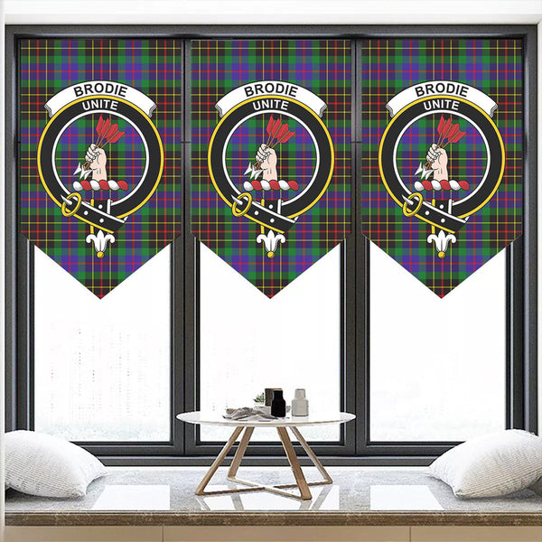 Brodie Hunting Modern Tartan Classic Crest Pennant