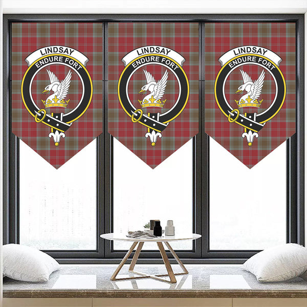 Lindsay Weathered Tartan Classic Crest Pennant