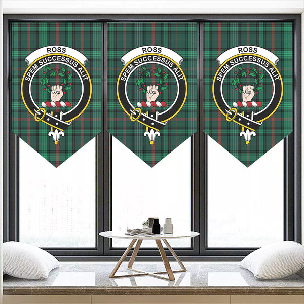 Ross Hunting Modern Tartan Classic Crest Pennant