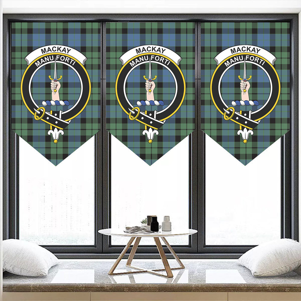 MacKay Ancient Tartan Classic Crest Pennant