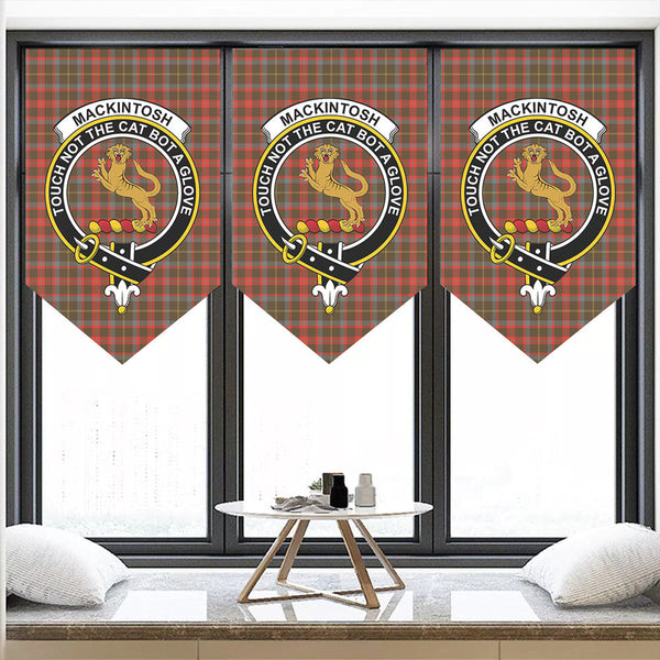 MacKintosh Hunting Weathered Tartan Classic Crest Pennant