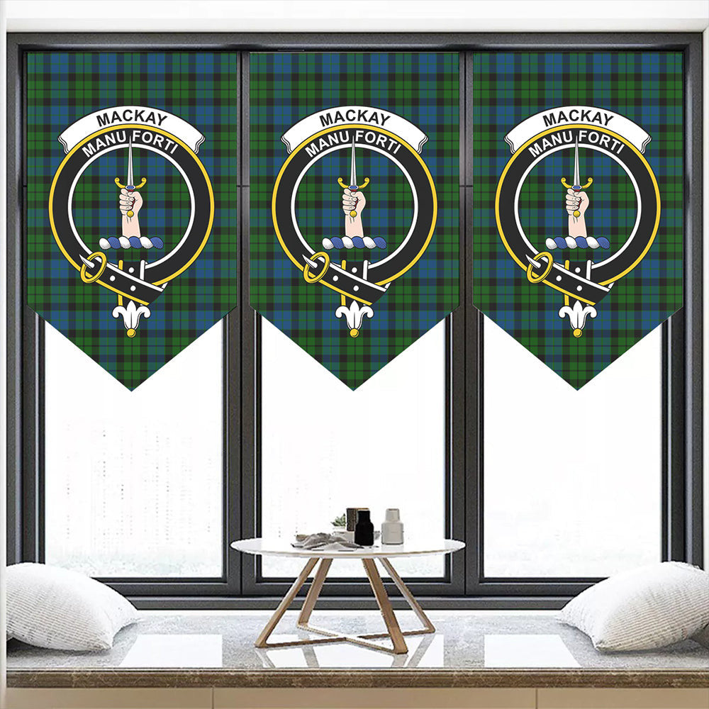 MacKay Modern Tartan Classic Crest Pennant