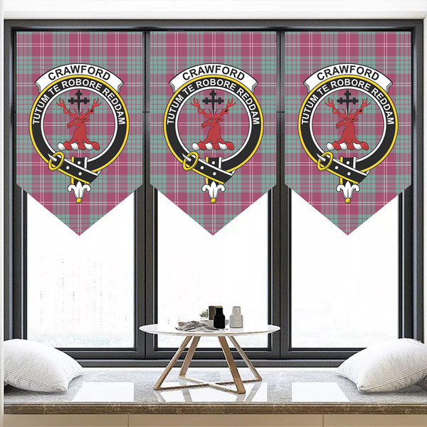 Crawford Ancient Tartan Classic Crest Pennant