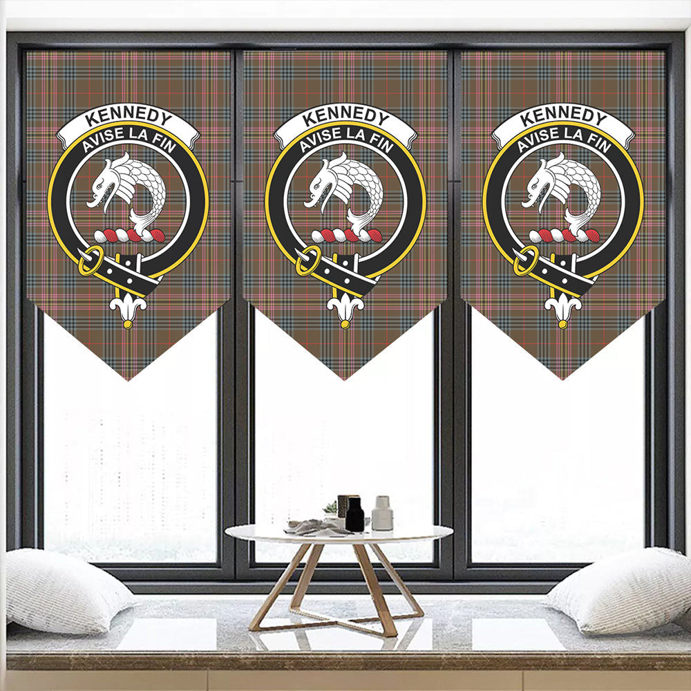 Kennedy Weathered Tartan Classic Crest Pennant