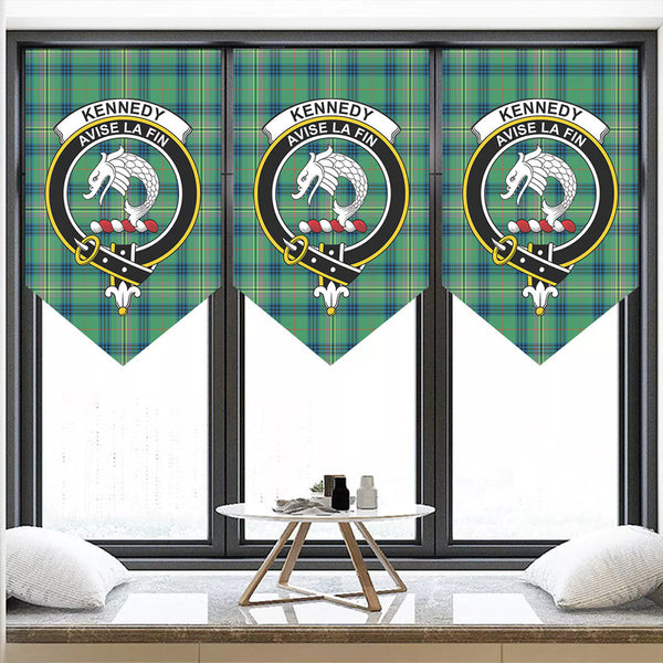 Kennedy Ancient Tartan Classic Crest Pennant