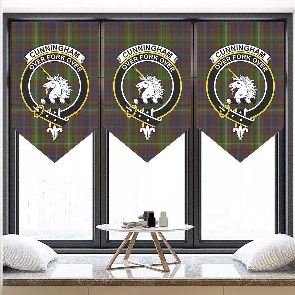 Cunningham Hunting Modern Tartan Classic Crest Pennant