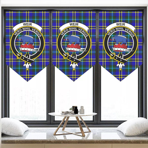 Weir Modern Tartan Classic Crest Pennant