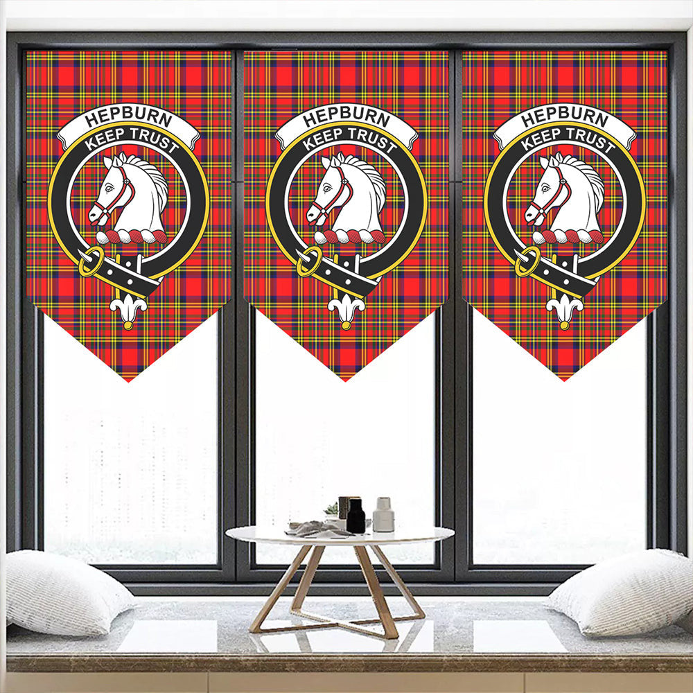 Hepburn Tartan Classic Crest Pennant