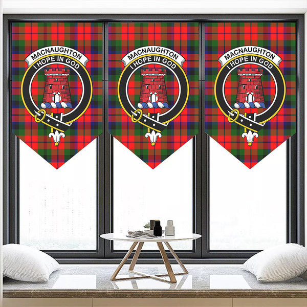 MacNaughton Modern Tartan Classic Crest Pennant