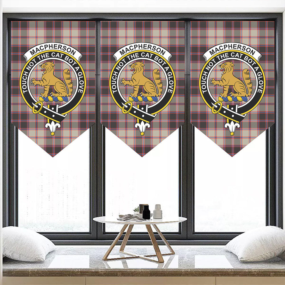 MacPherson Hunting Ancient Tartan Classic Crest Pennant