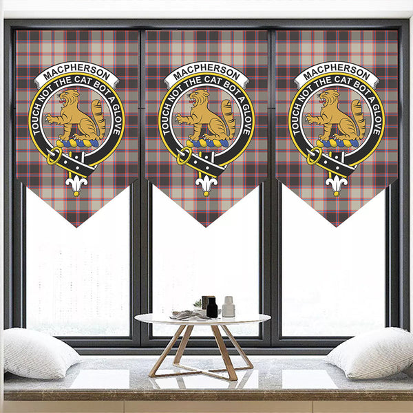 MacPherson Hunting Ancient Tartan Classic Crest Pennant