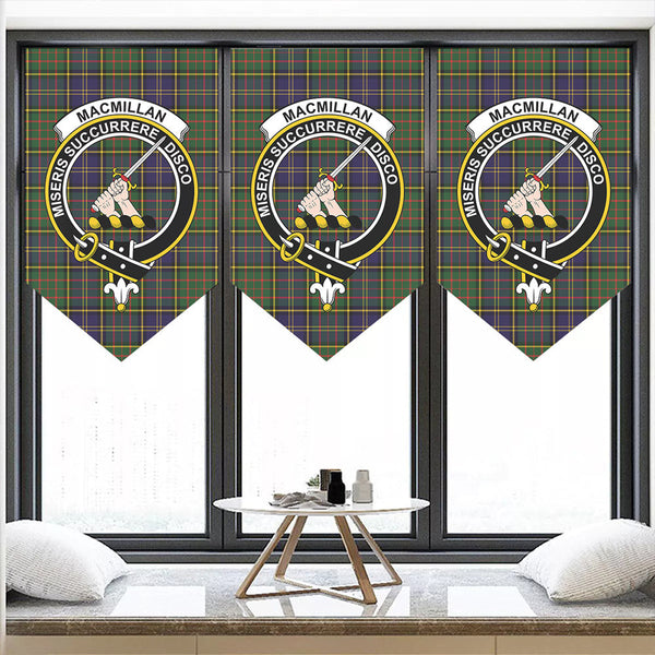 MacMillan Hunting Modern Tartan Classic Crest Pennant