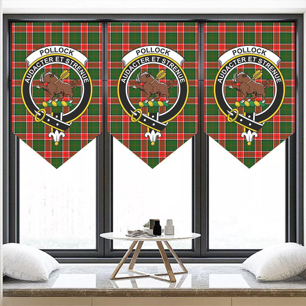 Pollock Modern Tartan Classic Crest Pennant