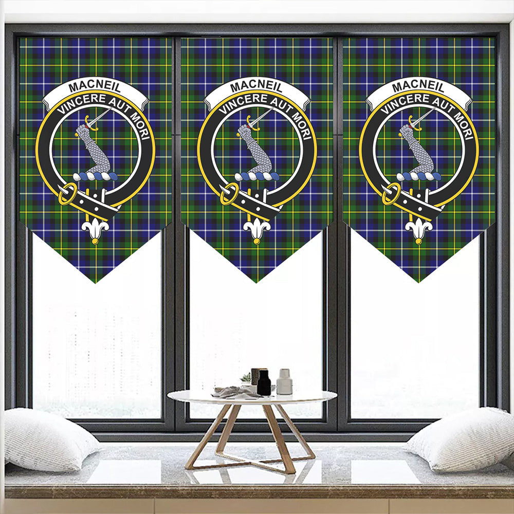 MacNeill of Barra Modern Tartan Classic Crest Pennant