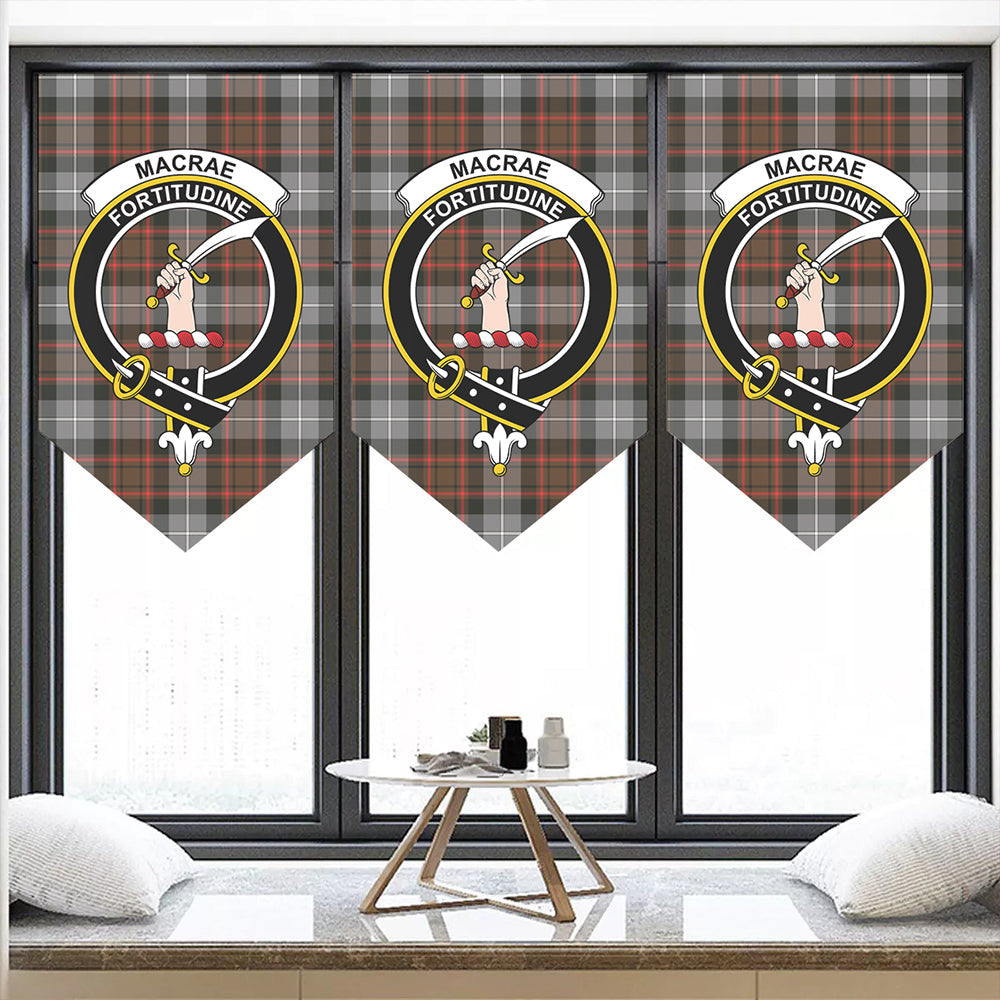 MacRae Hunting Weathered Tartan Classic Crest Pennant