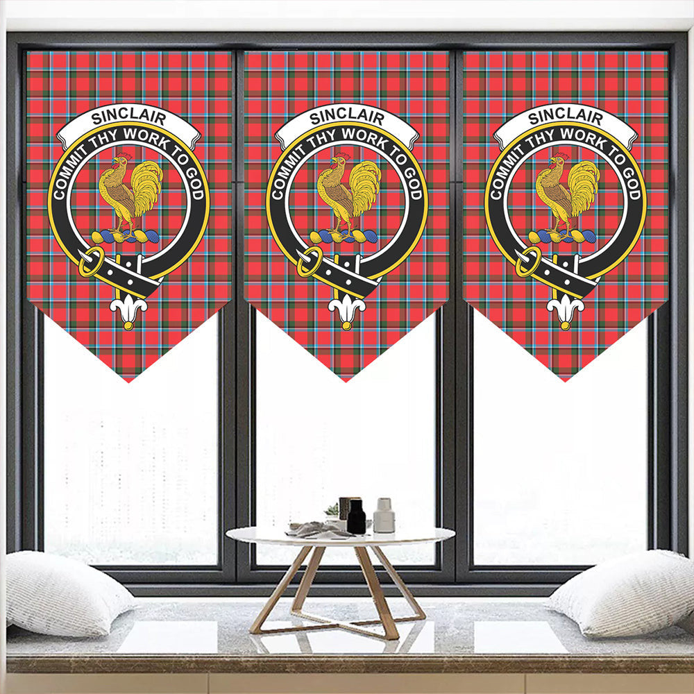 Sinclair Modern Tartan Classic Crest Pennant