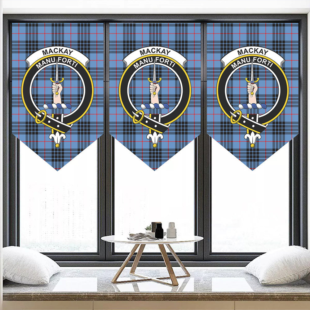 MacKay Blue Tartan Classic Crest Pennant