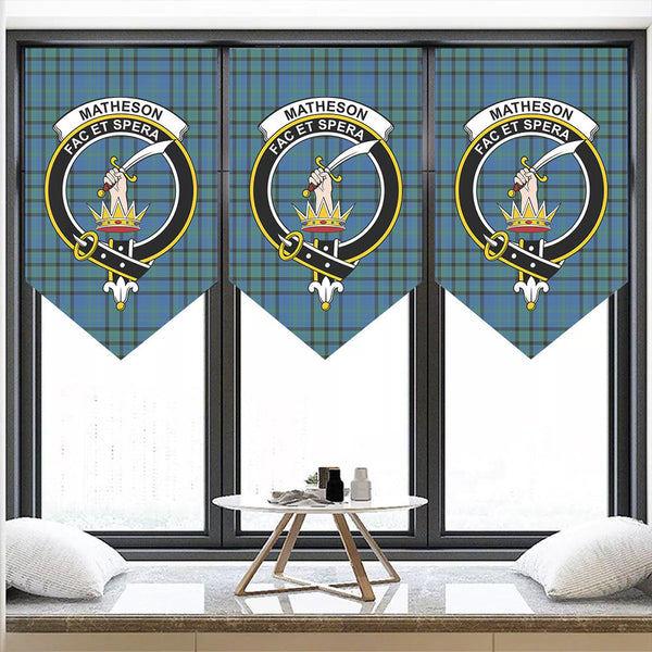 Matheson Hunting Ancient Tartan Classic Crest Pennant