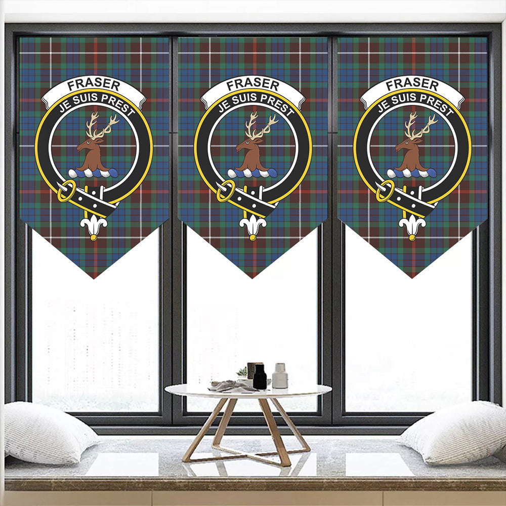 Fraser Hunting Ancient Tartan Classic Crest Pennant