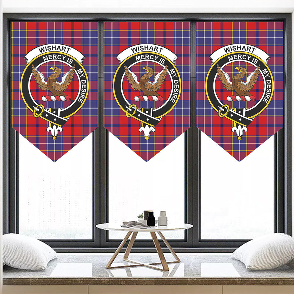 Wishart Dress Tartan Classic Crest Pennant