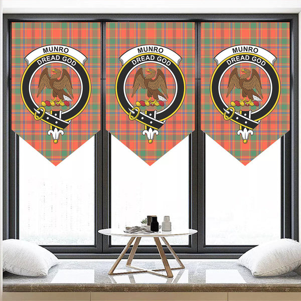 Munro Ancient Tartan Classic Crest Pennant