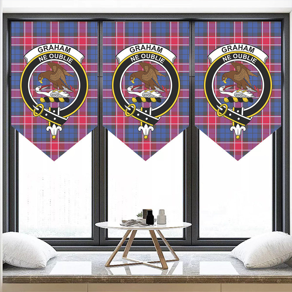 Graham of Menteith Red Tartan Classic Crest Pennant