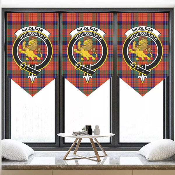 Nicolson Ancient Tartan Classic Crest Pennant