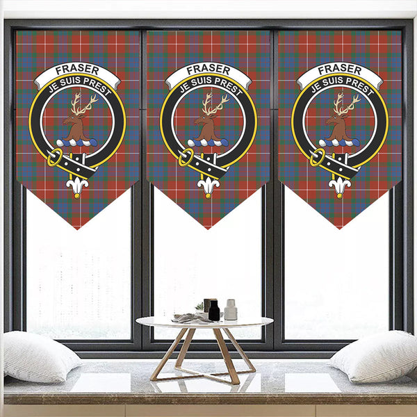 Fraser Ancient Tartan Classic Crest Pennant