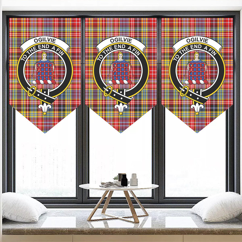 Ogilvie of Airlie Ancient Tartan Classic Crest Pennant