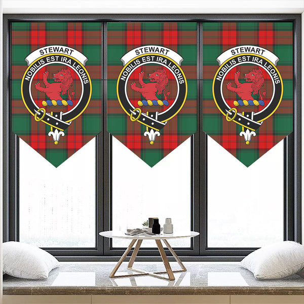 Stewart Atholl Modern Tartan Classic Crest Pennant