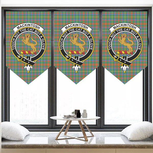 MacKintosh Hunting Ancient Tartan Classic Crest Pennant