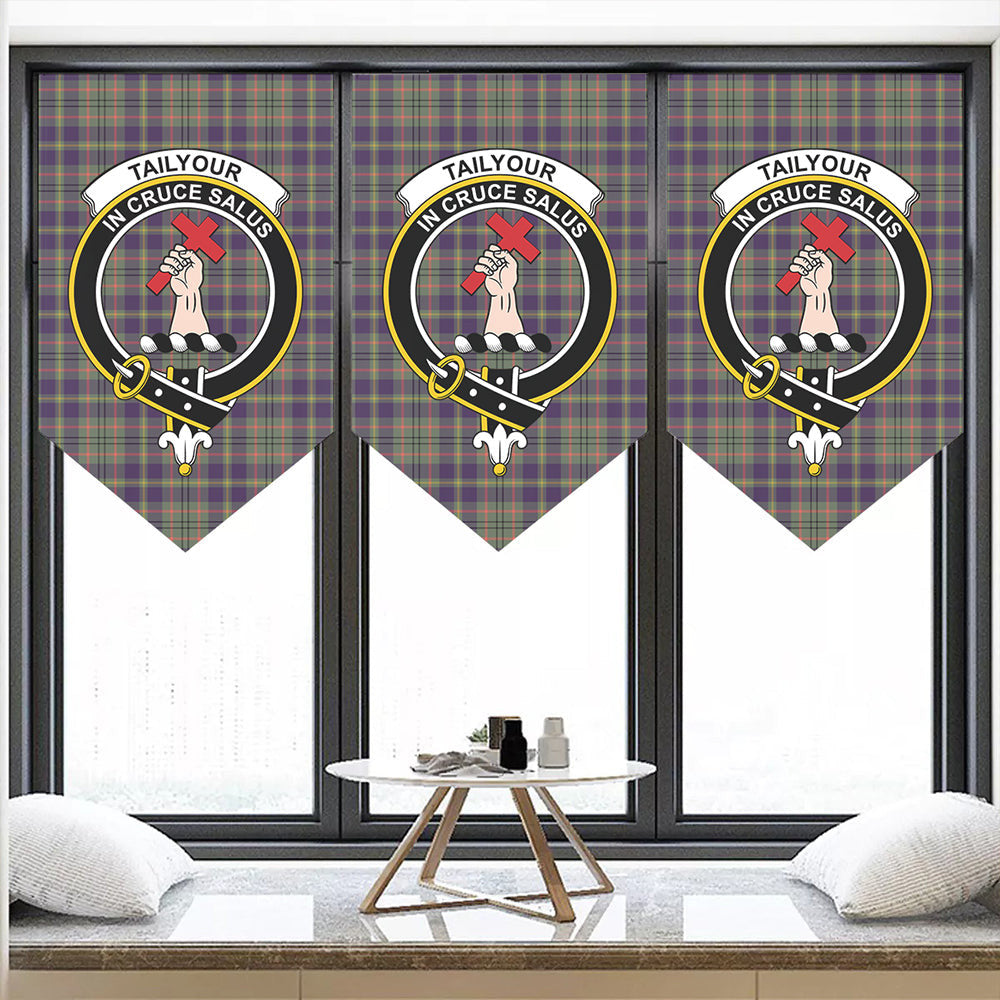 Tailyour Weathered Tartan Classic Crest Pennant