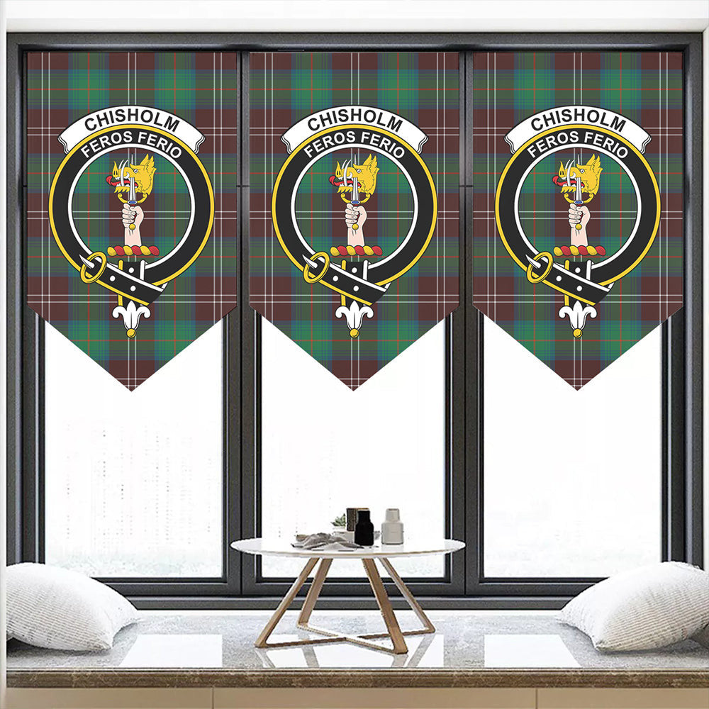 Chisholm Hunting Ancient Tartan Classic Crest Pennant