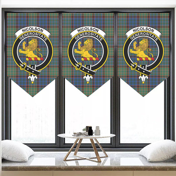 Nicolson Hunting Ancient Tartan Classic Crest Pennant