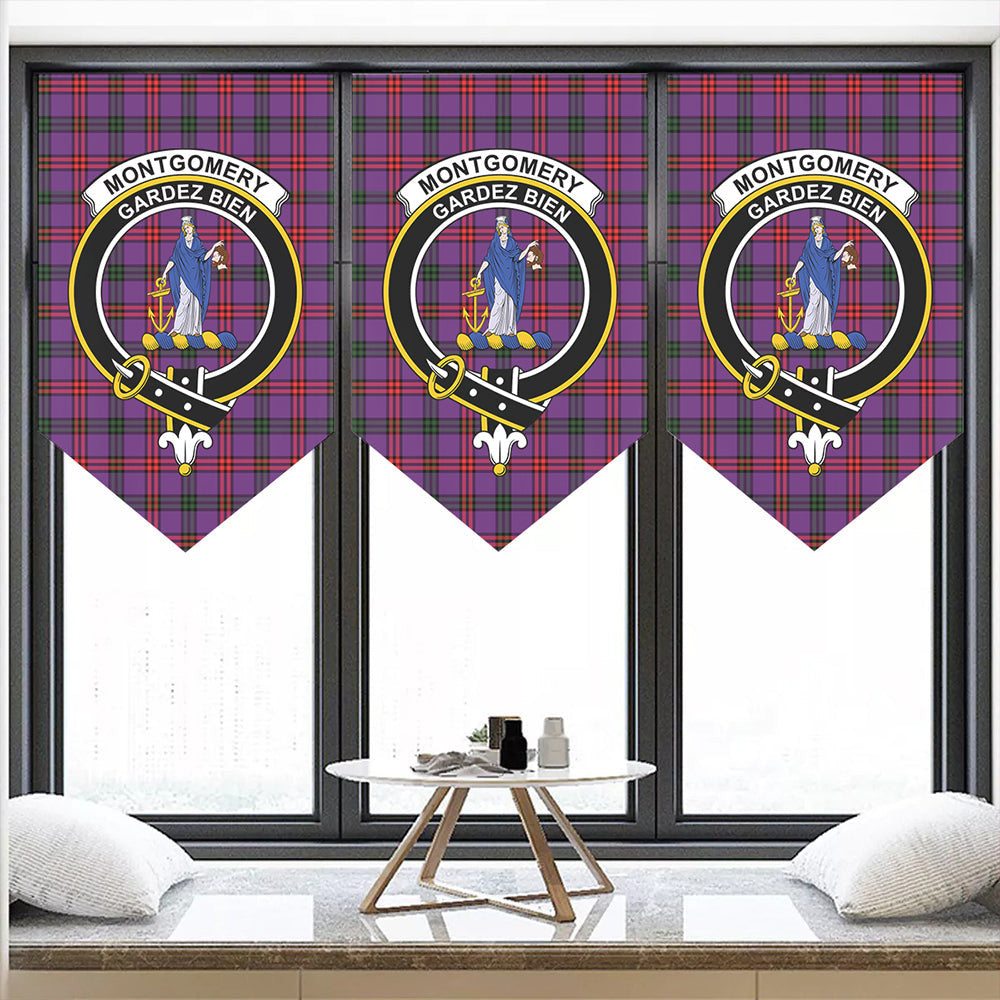 Montgomery Modern Tartan Classic Crest Pennant