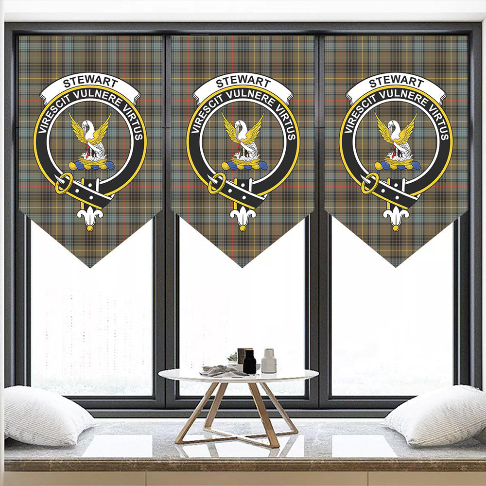 Stewart Hunting Weathered Tartan Classic Crest Pennant