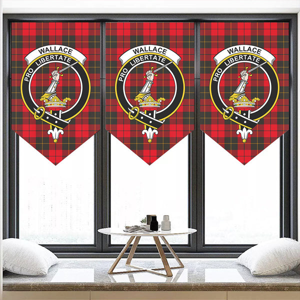 Wallace Weathered Tartan Classic Crest Pennant